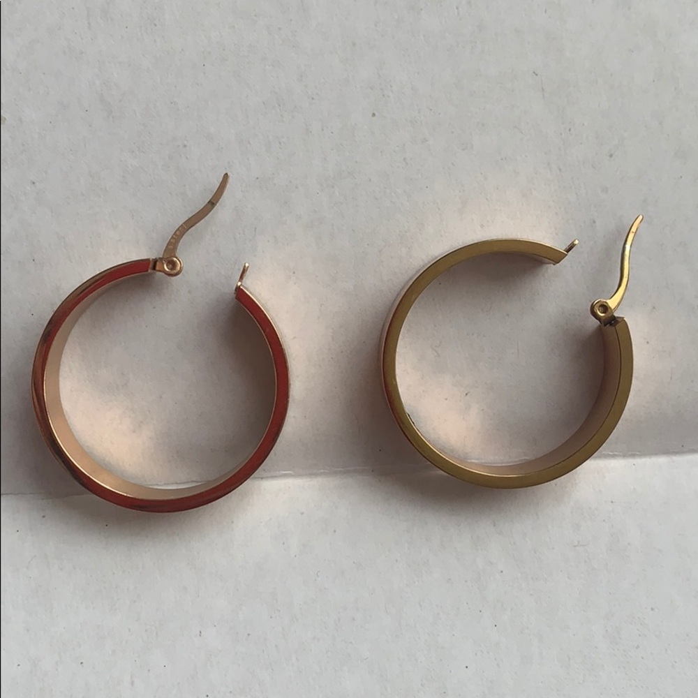Madewell thick gold hoops